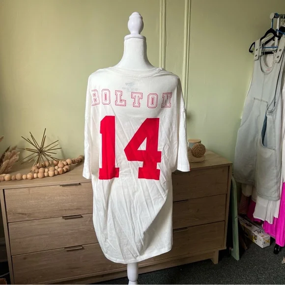 DISNEY Red Black High School Musical Bolton Jersey Midi Dress Graphic T-Shirt - Picture 8 of 14